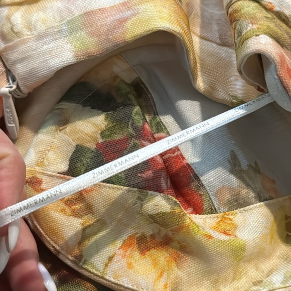 ZIMMERMANN Luminosity Strapless Midi Dress Zimmermann Size 2 - Picture 15 of 17